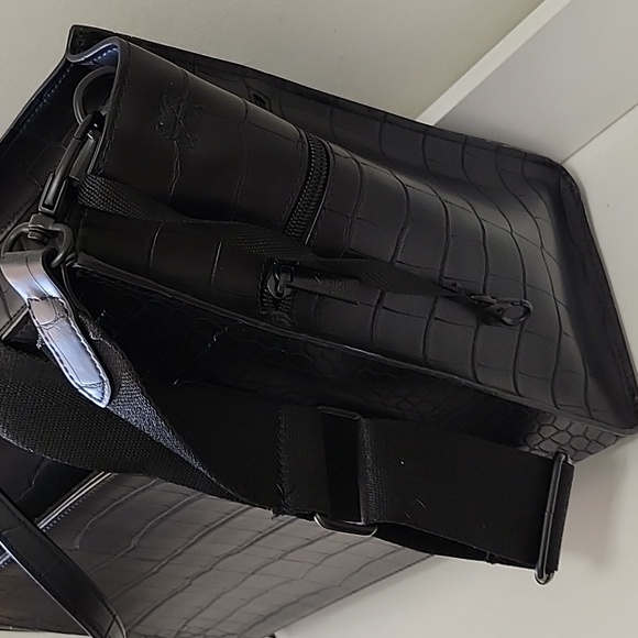 BÉIS 'The Large Work Tote' in Black Croc Large Laptop Bag - Picture 7 of 16